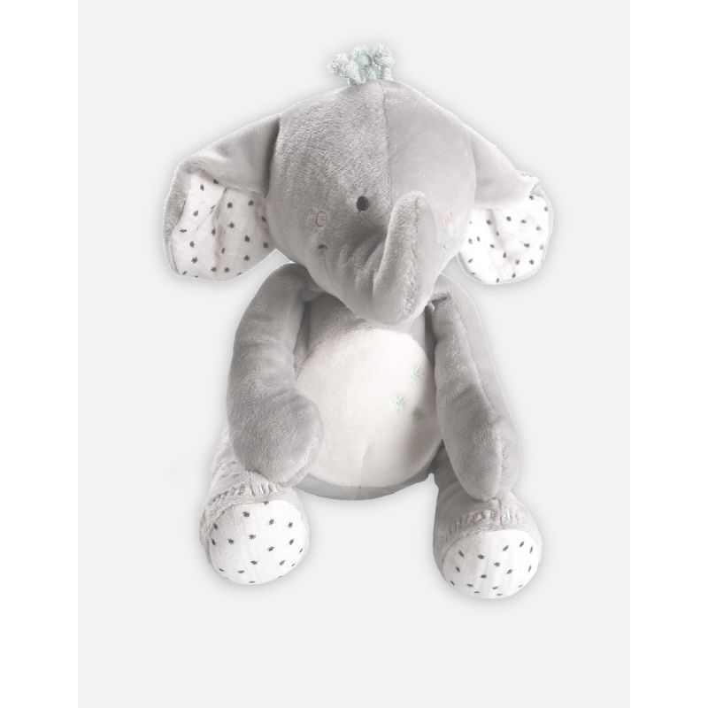  - anna et milo - peluche éléphant gris 25 cm 